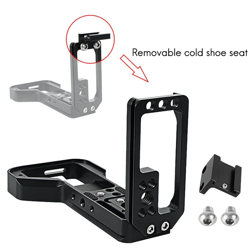 A7R4 A7M4 Stretchable Adjustable Quick Release L Plate/Bracket Hand Grip with Hot Shoe for Sony A7RIV A7MIV Camera RRS