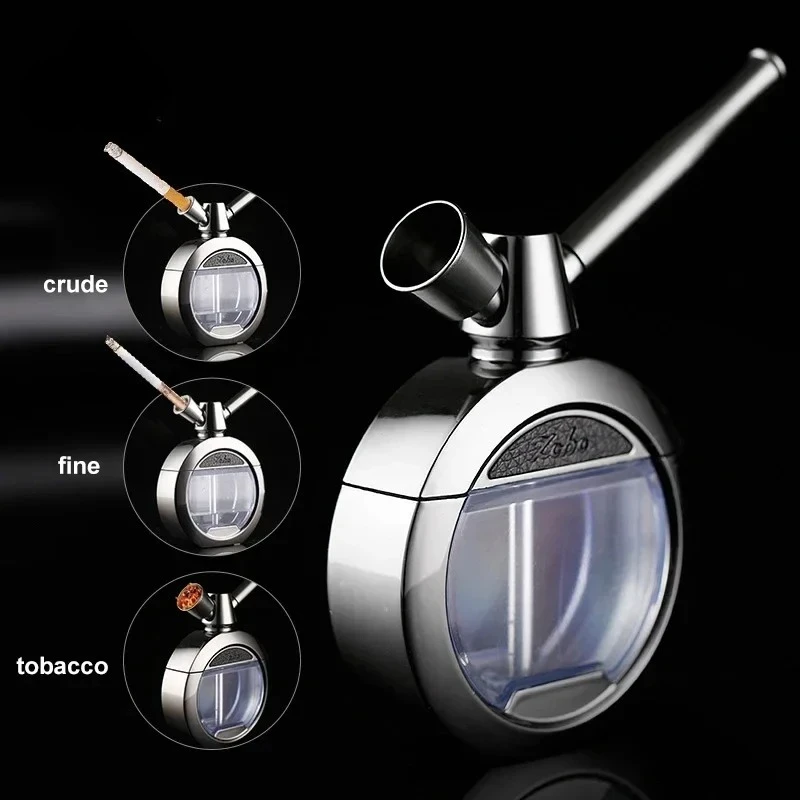 ZOBO Metal Smoking Pipe with Tobacco and Cigarette Bowl Double Filter Water Cycle Smoke Dry Herb Hookah Shisha Pipa Accessories view 3