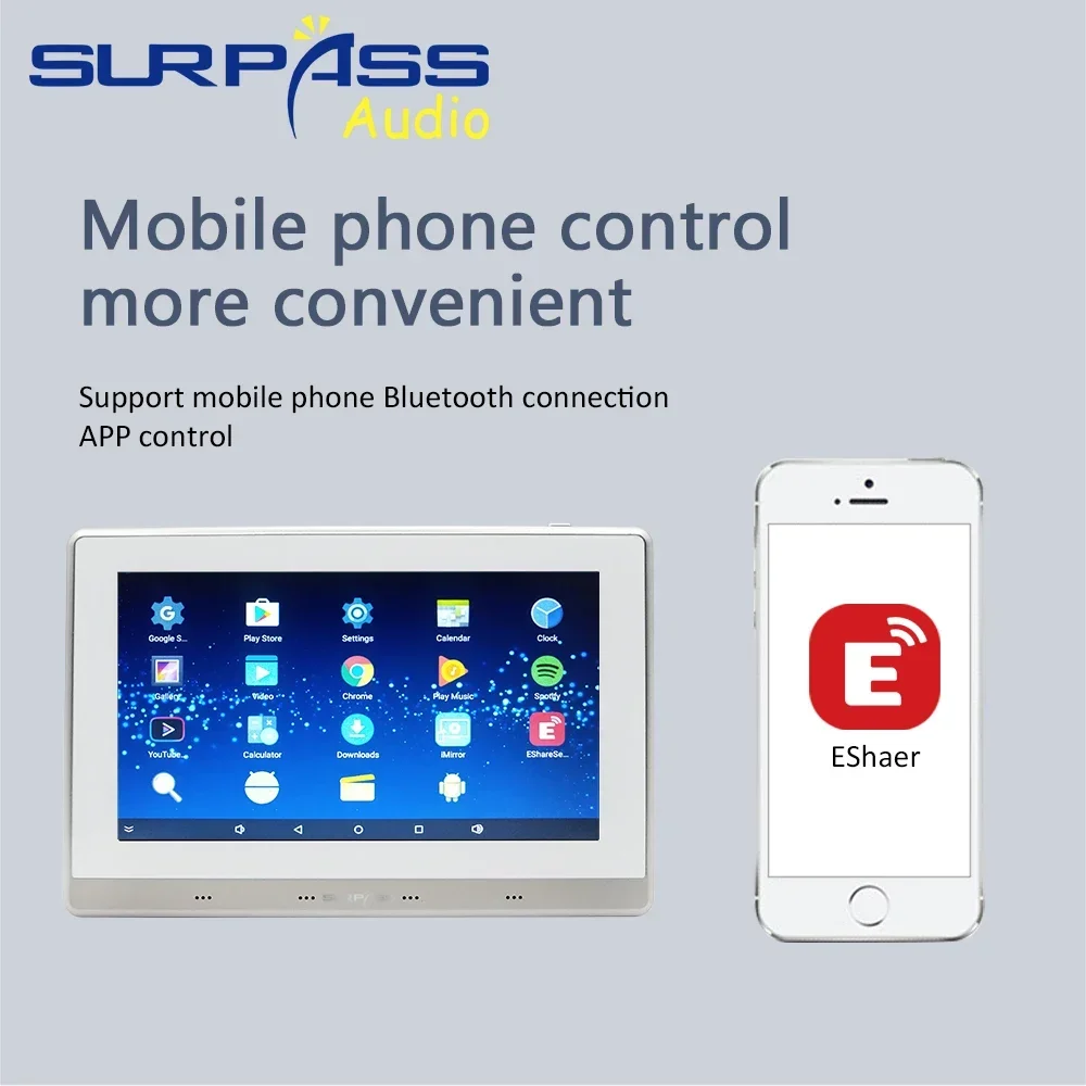 

Power Music Players Professional HIFI Mini Audio WIFI Blue Tooth Wall Amplifier 8 Channel Speaker