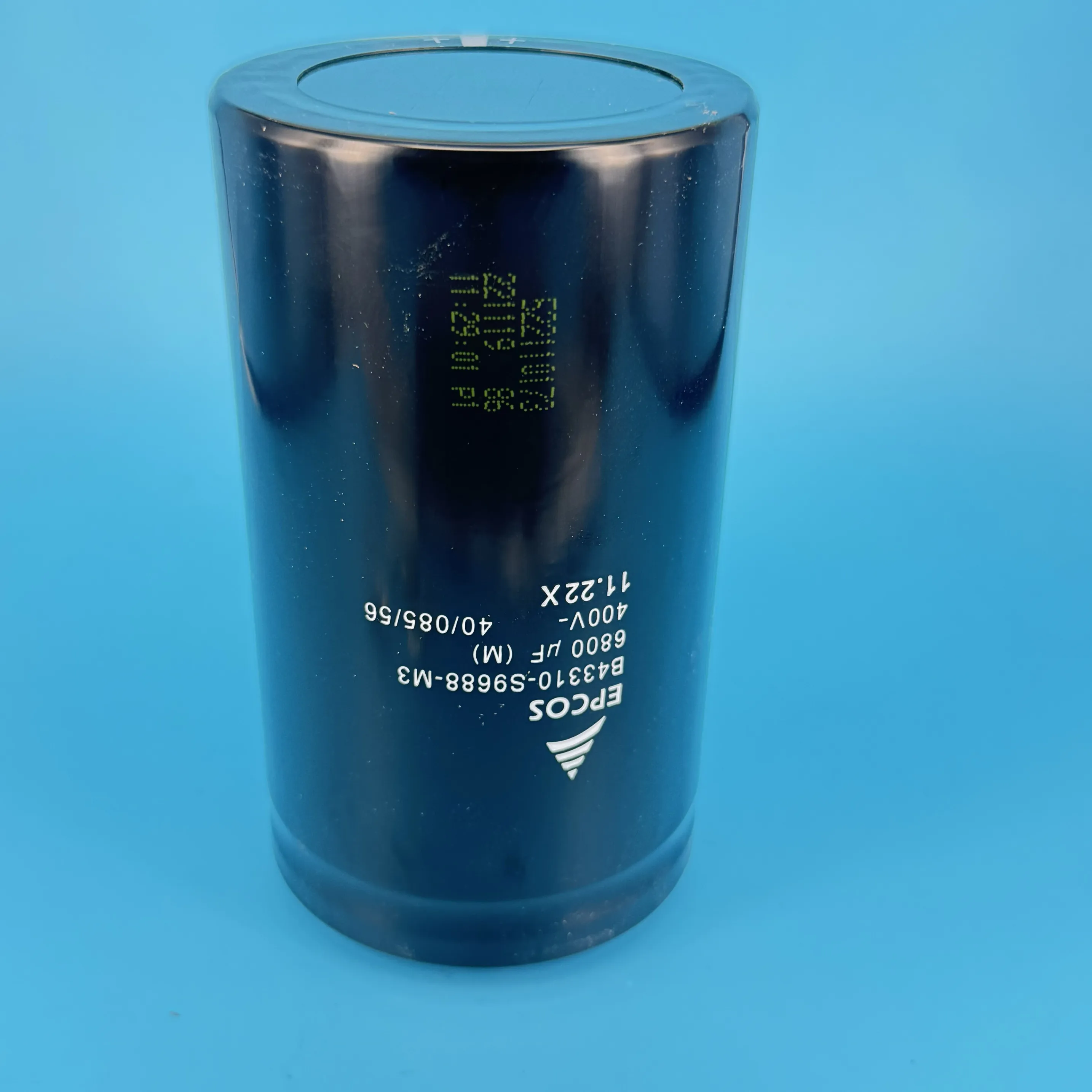 Brand new original capacitor B43310s9688m3 77x130mm m5 terminal. Please make sure it is genuine and has a mirror bottom