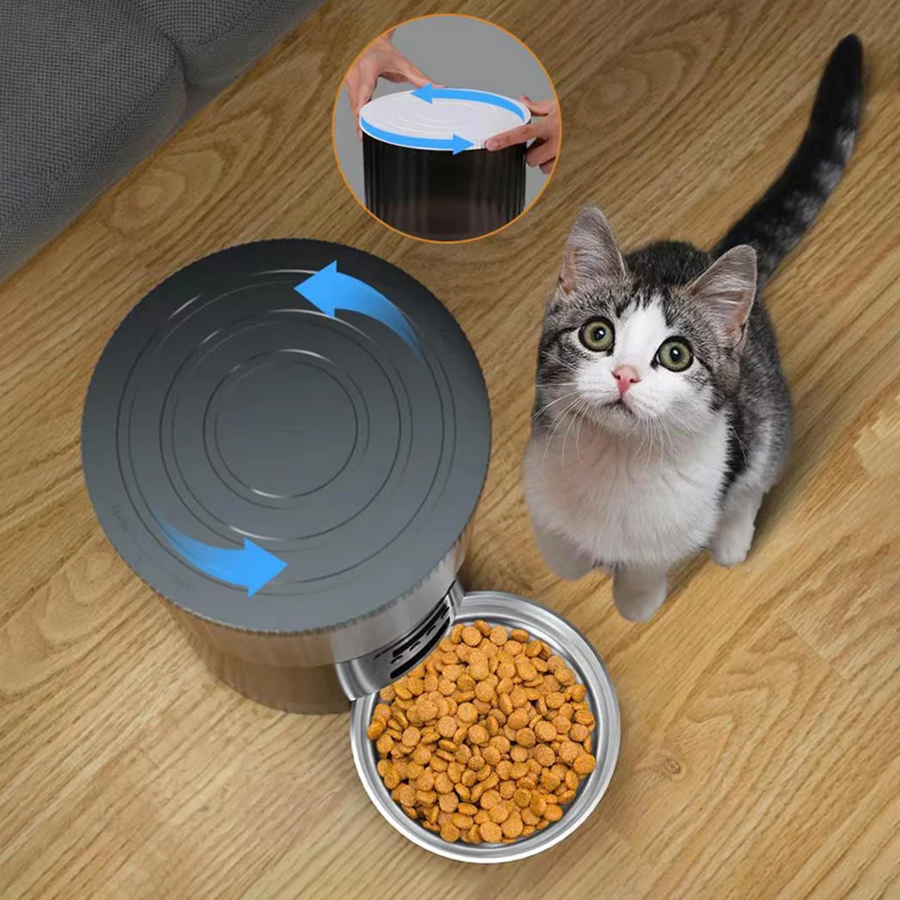 Automatic Pet Feeder Cat Feeder With Timing Quantitative Voice  Food Dispenser For Cats Dogs Rabbit Remote Control Auto Feeder