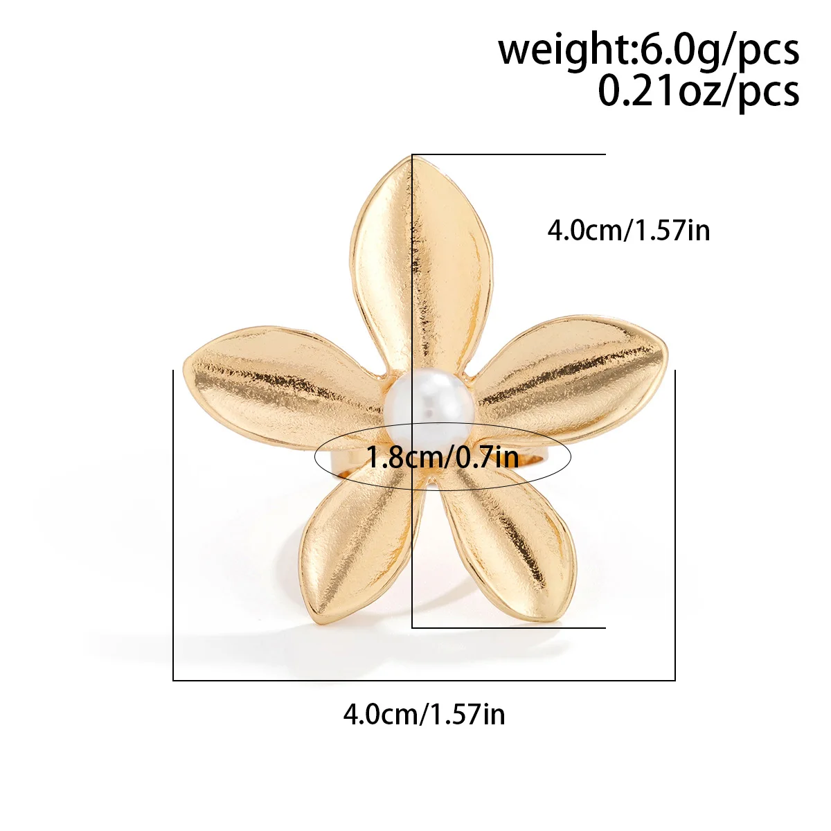 DIEZI French Style Irregular Flower Pearl Rings For Women Men Geometric Gold Silver Color Knuckle Joint Ring Jewelry 2024 New