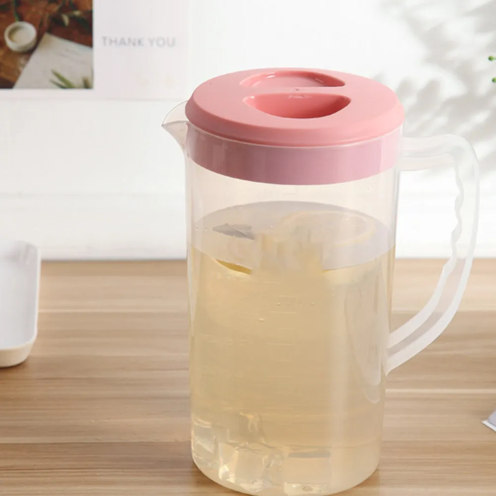2200Ml Large Capacity Food-Safe Plastic Water Pitcher with Tight-Fit Lid for Hot Cold Beverages Juice Tea Coffee Milk Home Party