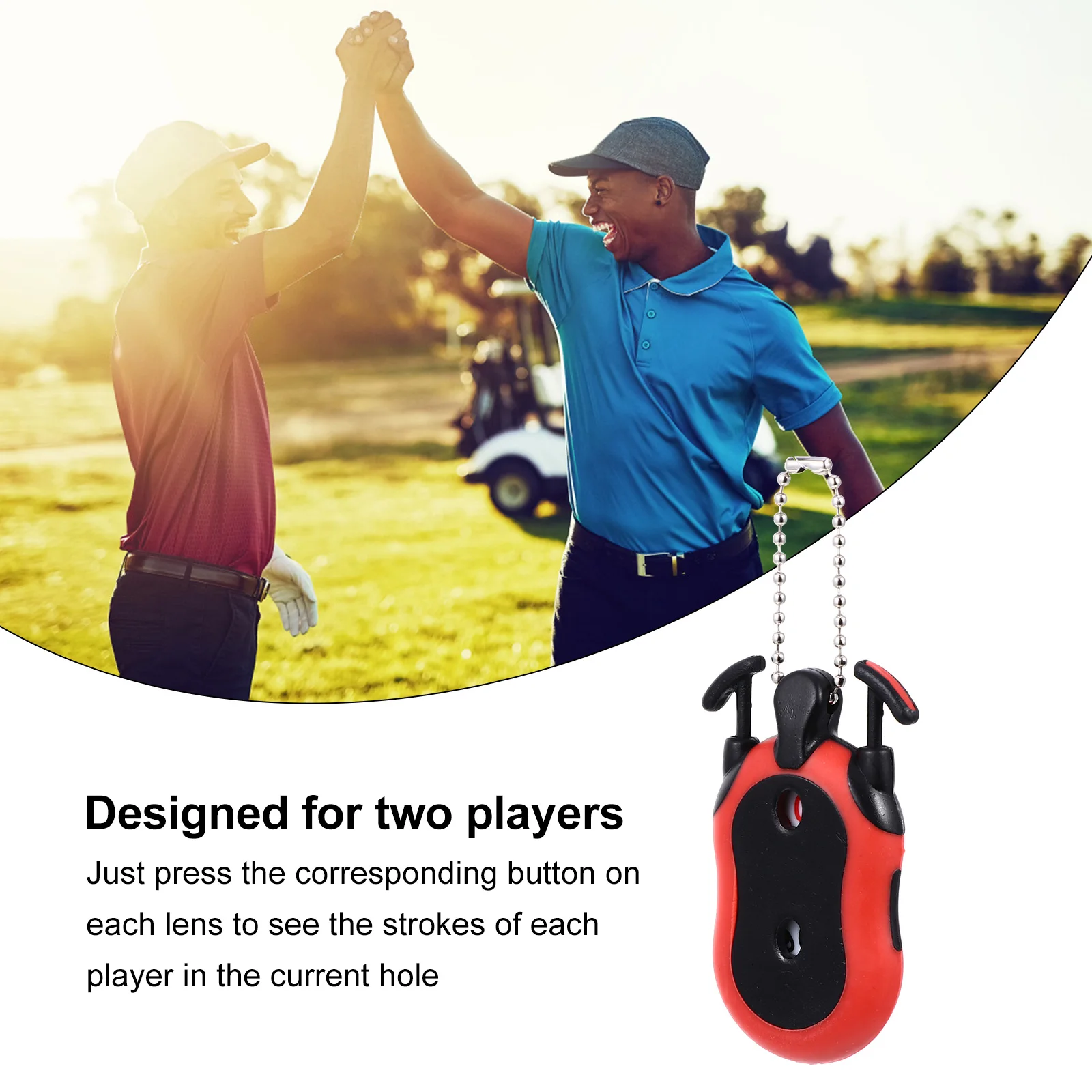 

Golf Scoring Device Compact Mini Counter 0-9 Automatic Number Change Portable Tally Clicker for 2 Players Outdoor Game