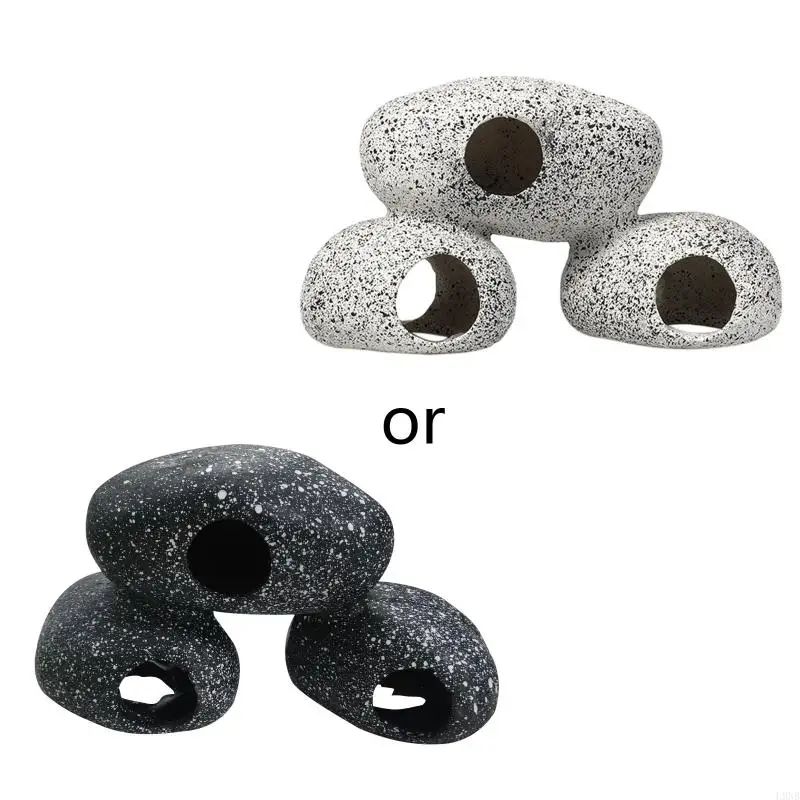 L9NB Cichlid Breeding Stone Hiding Stones Habitat Professional Hide Place Supplies for Fishes Shrimp Breeding Secretly