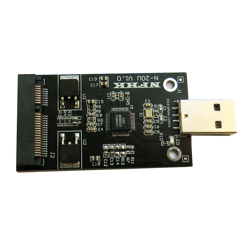 Adapter mSATA to USB Riser Card Converter Board mSATA External Case mSATA SSD to USB2.0 for PC Suppor 30*50 m-SATA SSD Hard Disk