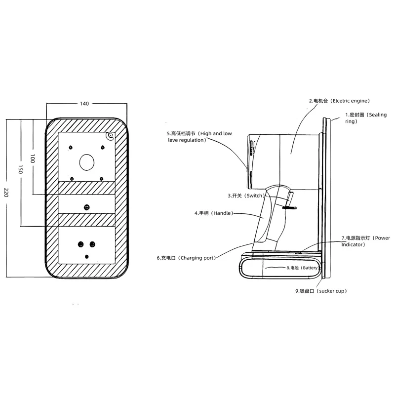 LED display Small pitch module vacuum suction cup front maintenance tool module board remover vacuum Electric plate suction cup