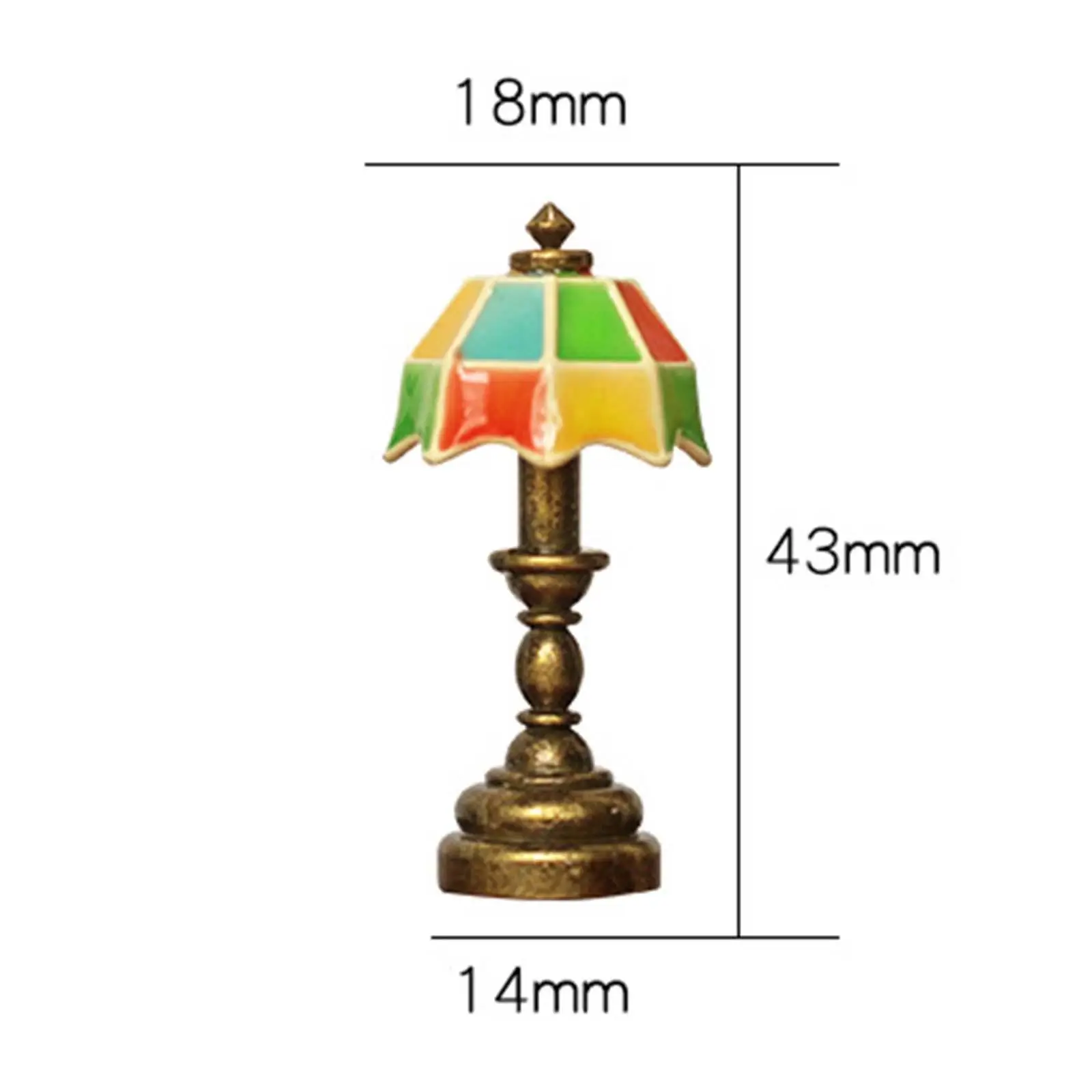 1/12 Mini luci da tavolo casa delle bambole lampada da tavolo a forma di paralume Miniuature Dollhouse