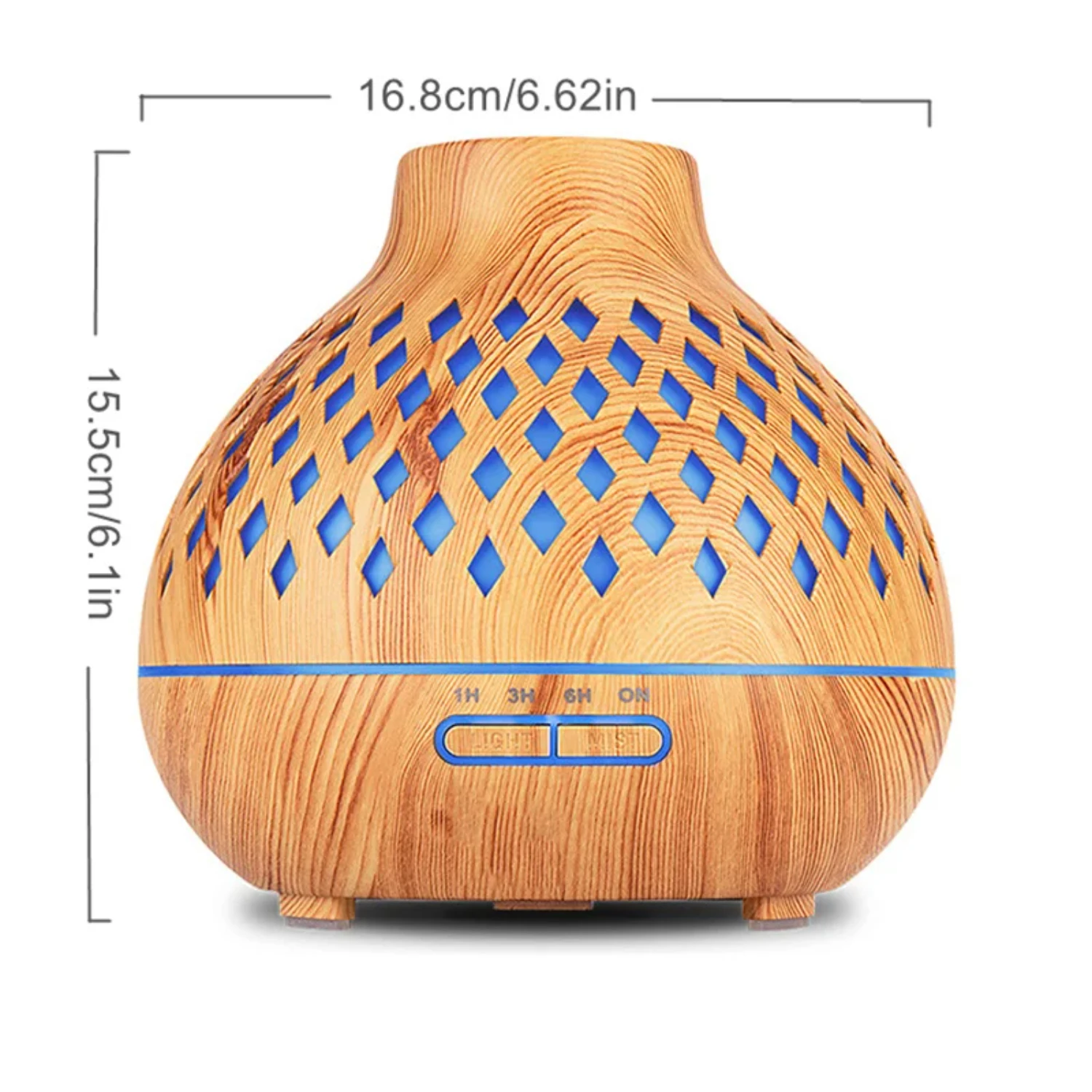 Rustige Serene Houten Aromatherapie Diffuser Met Ultrasone Technologie-Ideale 500Ml Etherische Olie-Luchtbevochtiger Voor Serene En Roet