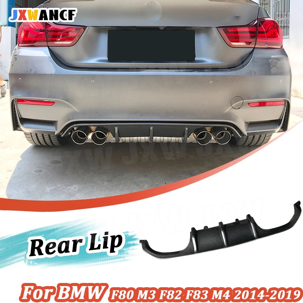 

JXWANCF Dry Carbon Fiber Rear Bumper Diffuser Lip Spoile for BMW 3 Series F80 M3 4 Serises F82 F83 M4 2014-2019 Fiber Glass