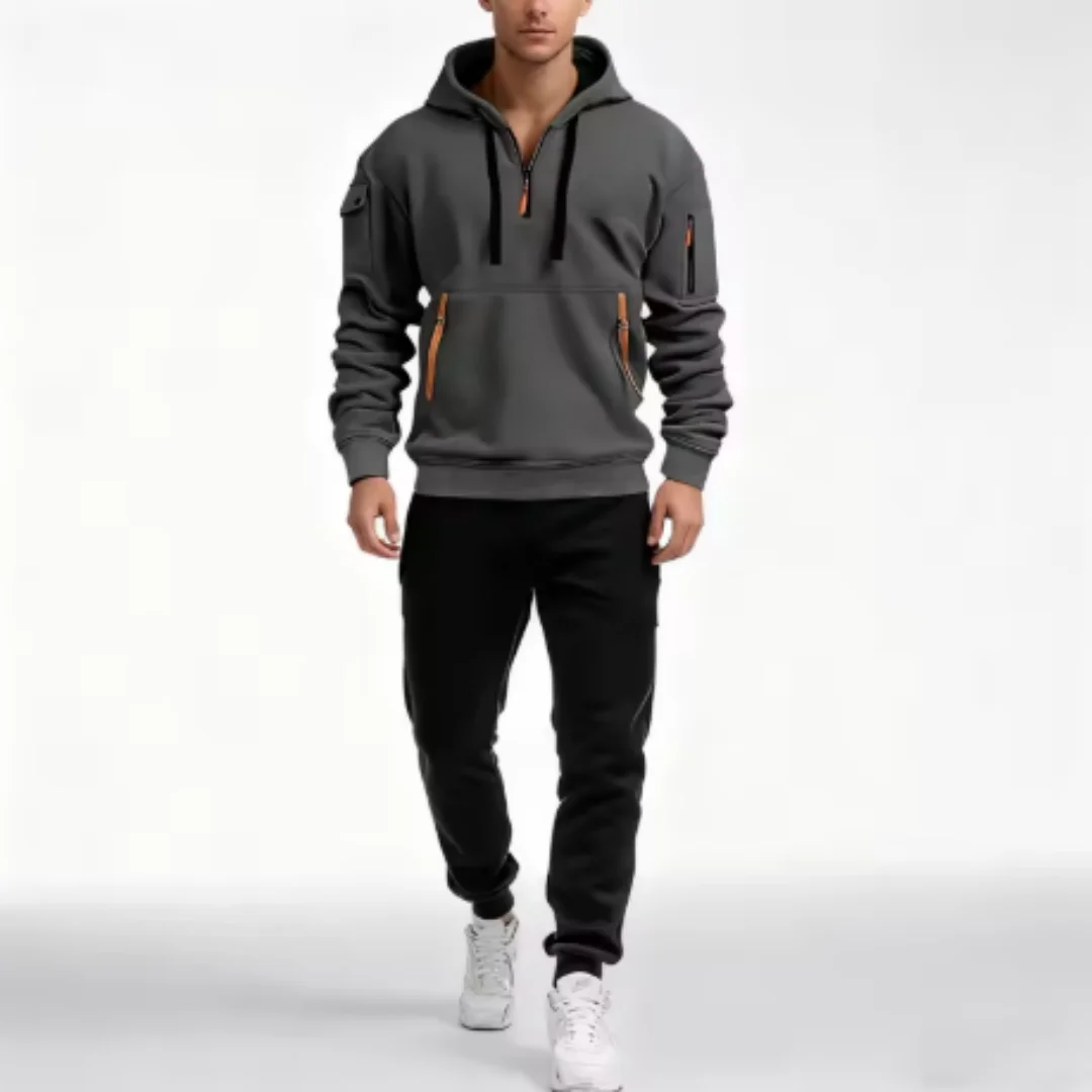 

2025 Модные осенне-зимние трендовые спортивные костюмы Мужская толстовка на молнии + брюки Комплект из 2 предметов Спортивная одежда Спортивные костюмы Женский спортивный костюм