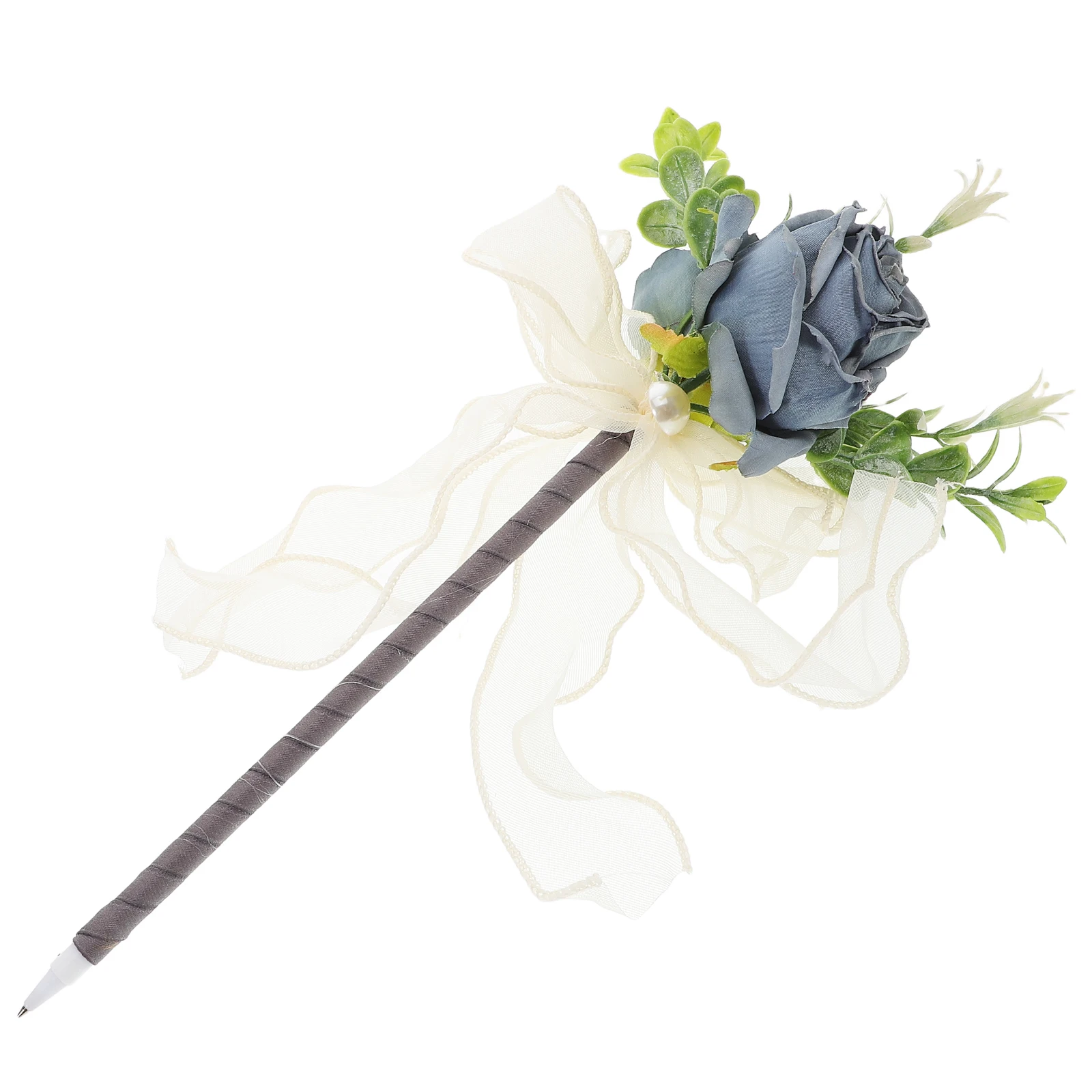 أقلام حبر جاف وردية مقلدة حبر أسود سلس للكتابة هدايا المعلم زهرة اصطناعية هدية مدرسية لعيد الحب