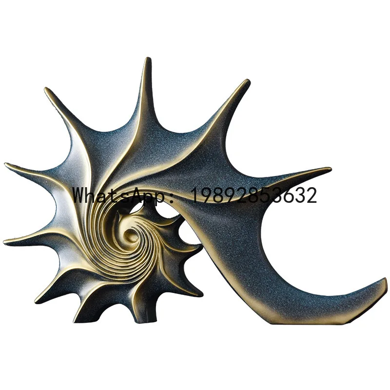 

PYJ European retro conch modern creative home entrance wine cabinet decoration handicraft ornament
