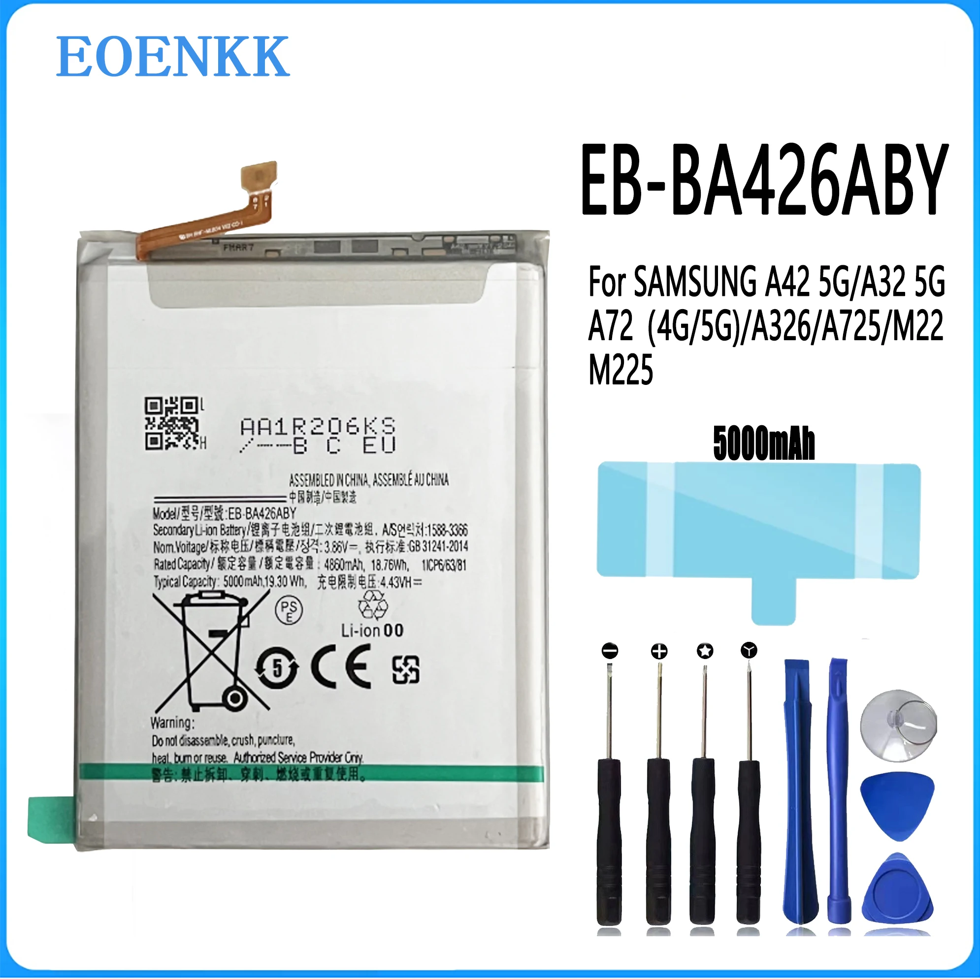 EB-BA426ABY Battery For Samsung Galaxy A42 A72 A32 A426 A72 5G SM-A326B SM-A426B SM-A726B  Capacity Phone Batteries Bate