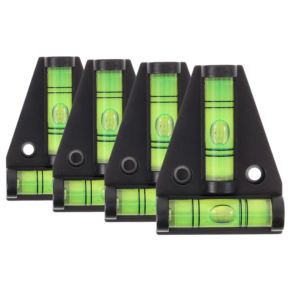 Nivel de burbuja magnético con orificios de instalación, compacto para Rv, remolque, autocaravana, impresora 3D, cámara, trípode, bloques de herramientas, 4 Uds.