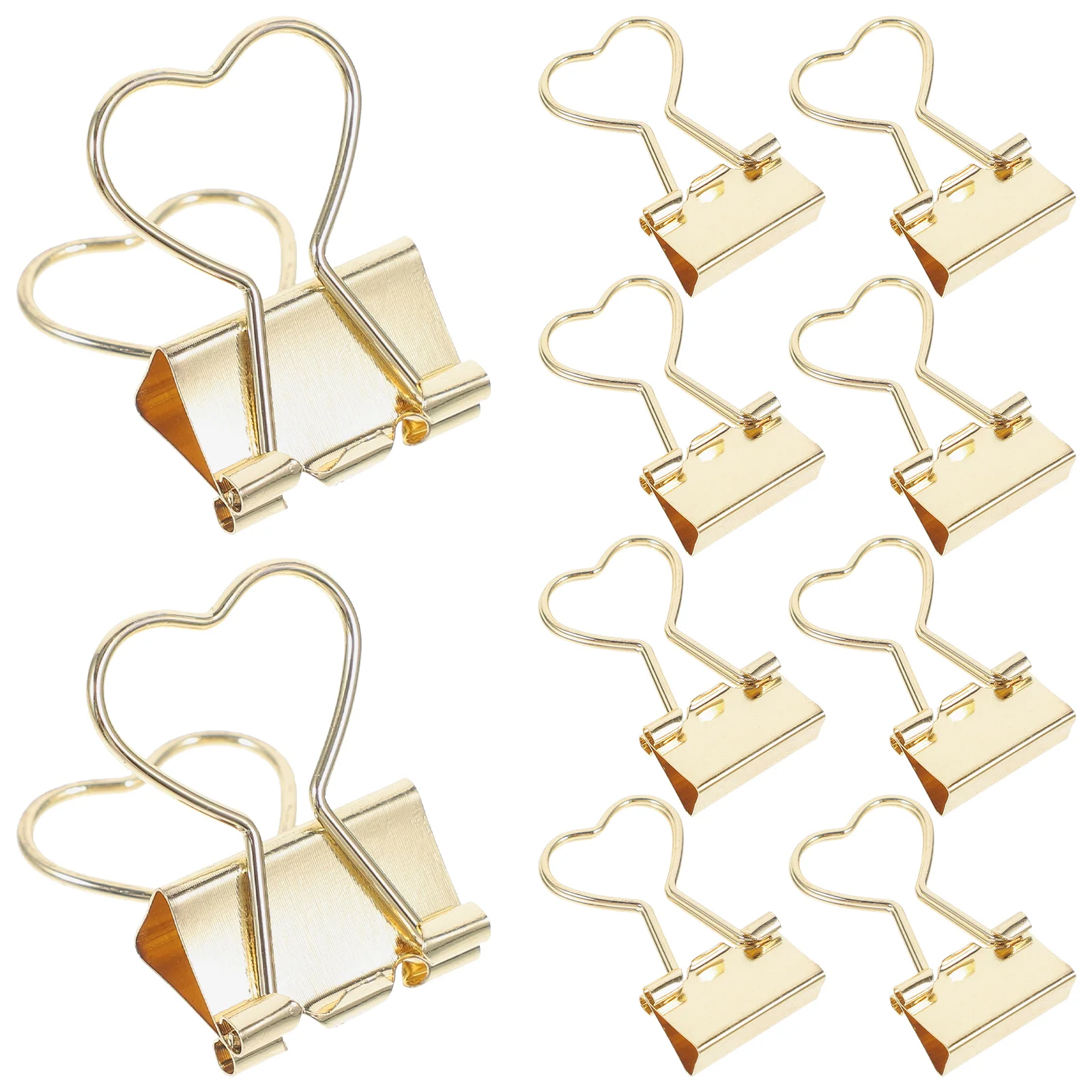 

10 Pcs Binder Paper Clips Metal for Hanging Assortment Office Assorted European Fashion