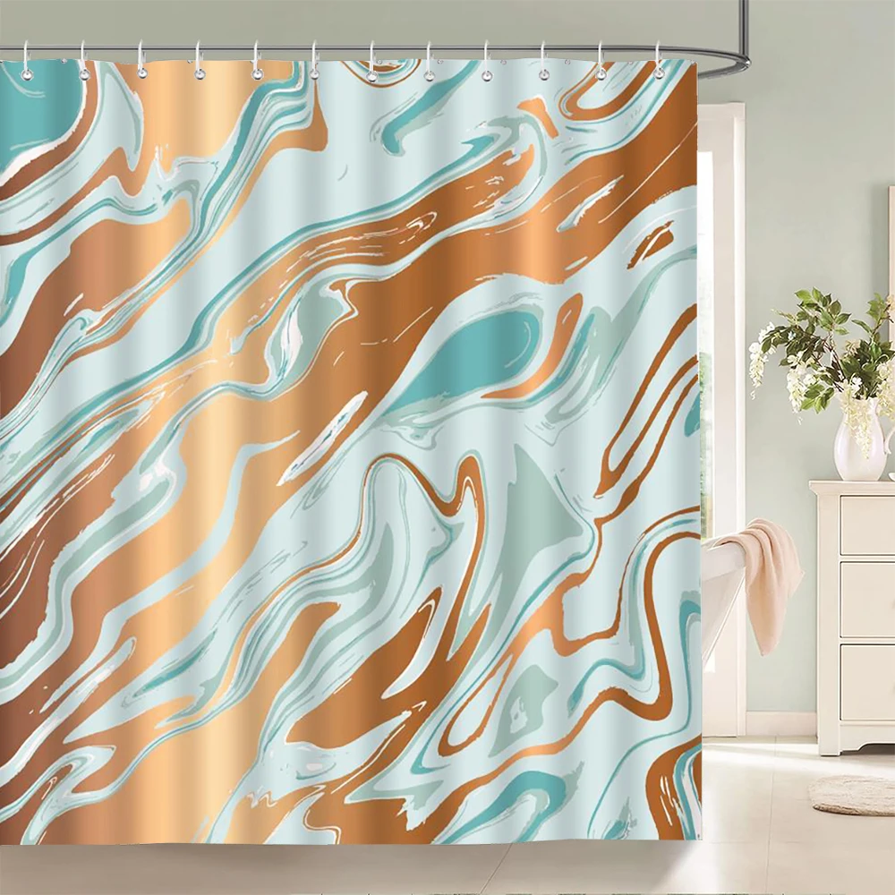 

Modern Ceramic Tile Pattern Waterproof Bath Curtains Bathroom Shower Curtains 3D Fabric Bath Screen With Hooks 180*180cm