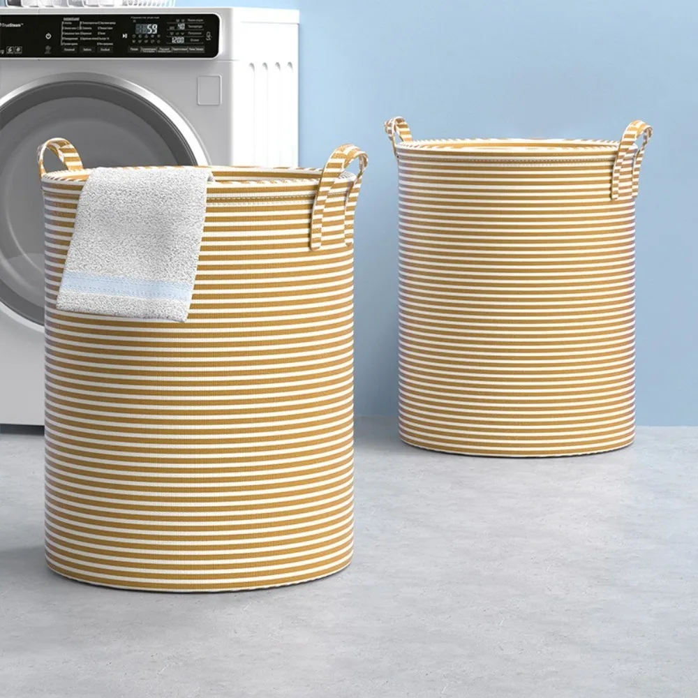 High Quality Foldable Laundry Basket Cotton and Linen Large Capacity Storage Basket Dirty Clothes Household Sundries Storage Bag