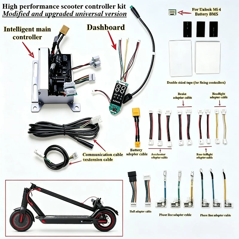 

Universal Controller Kit for 8.5-10" VOLPAM/HopCycle/MAX Scooter, Plug&Play, Self-Learning Motor, Dual Speed 25-58km/h