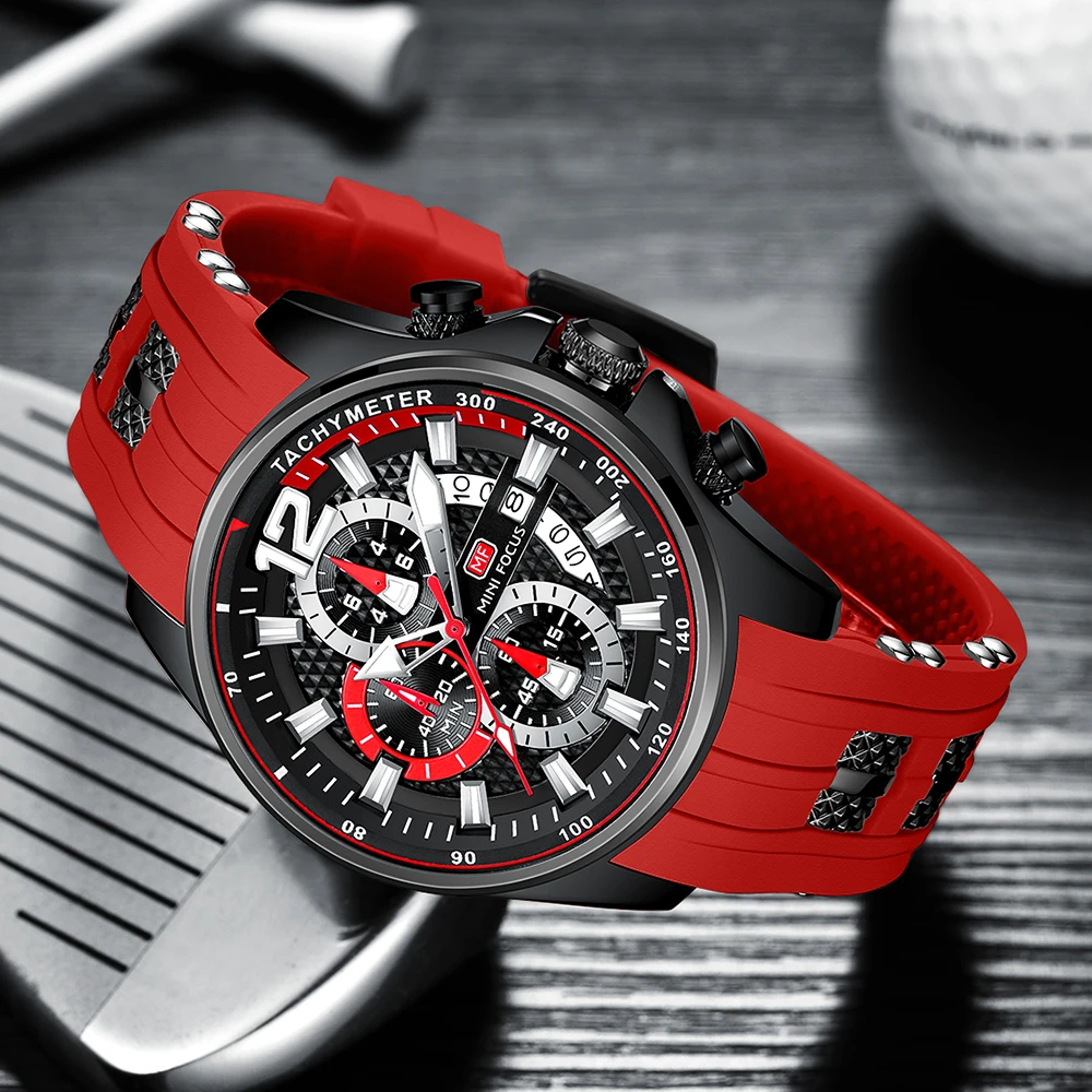 Business Quartz Watch for Men Calendar Luminous Design Silicone Strap Fashion Multifunctional Mens Watches Top Brand Luxury New