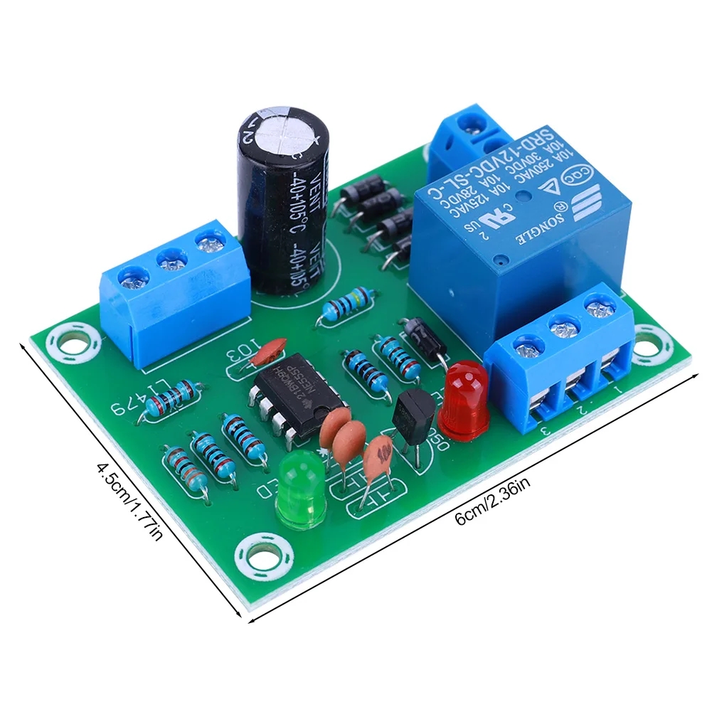 DC 12V 10A Modul Sensor Pengontrol Level Cair Modul Pengontrol Level Air Modul Pengontrol Level Cair untuk Tangki Kolam