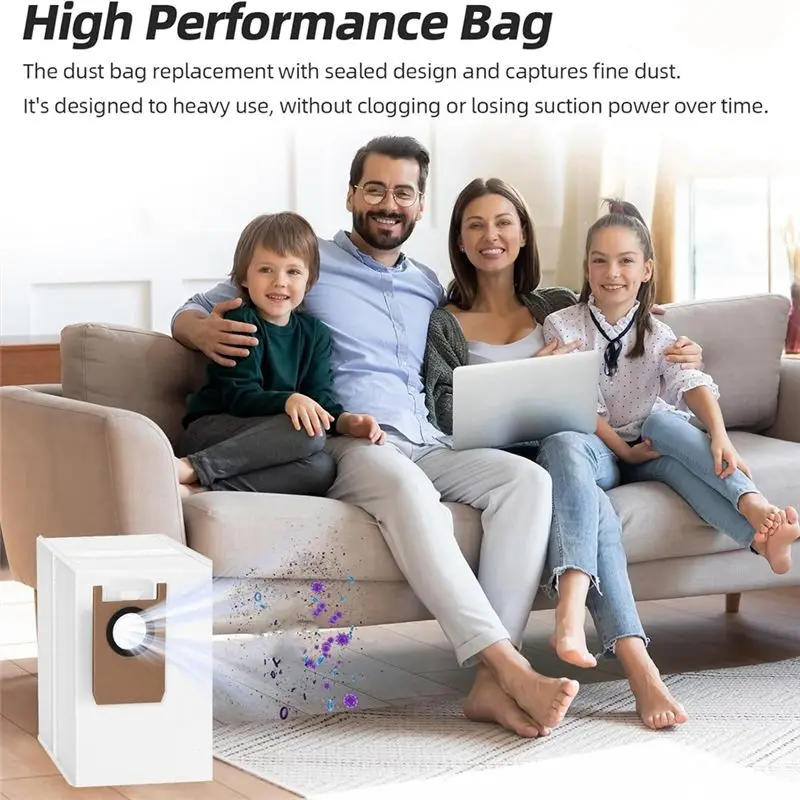AS63-14PCS Dust Bags Replacement For Eufy Omni S1 Pro Robot Vacuum Cleaner Large Capacity Vacuum Dust Collecting Bags