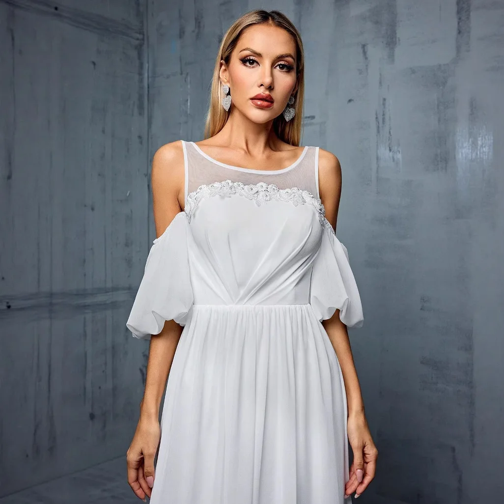 2025 nova meia manga fino ajuste vestido de baile vestido de banquete reunião anual anfitrião vestido goth 2025 vestido de verão robe feminino