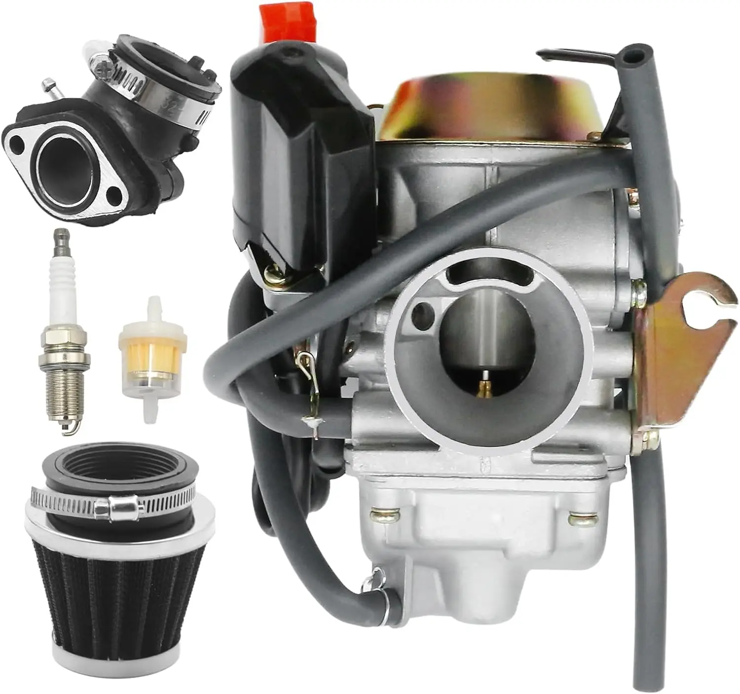 Carburetor Tune Up Kit, Replacement for Coleman BK200 AT200-B AT200 JL50QT BK150, Replacement for Go Kart 150cc 125cc Engine, Re