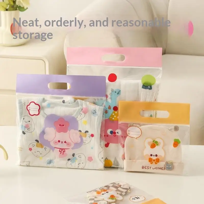 ~5/15PCS Multi-size Classified Storage Bag Portable Travel Sealed Bag Baby Cloth/ Pouch Multifunctional Organizer Bag