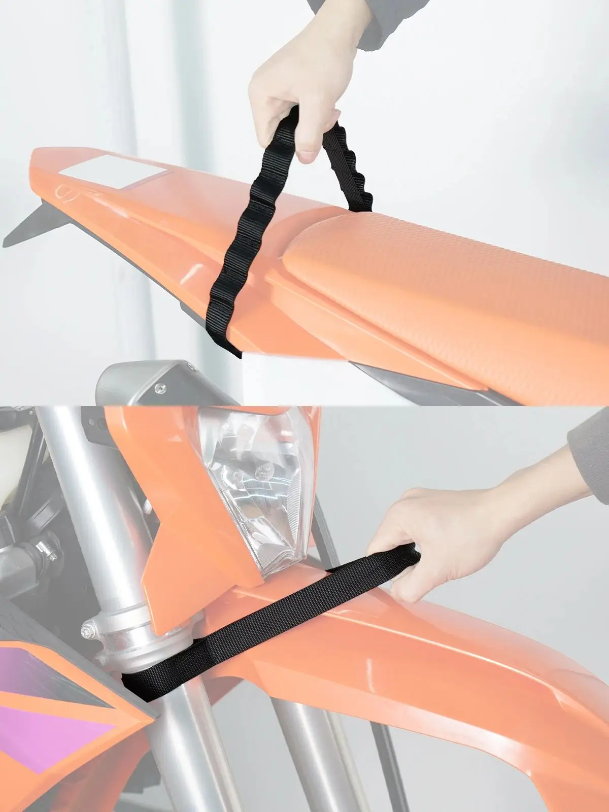 (Z MAGAZYNU UE) Zestaw Pasków do Podnoszenia Przedniego i Tylnego Koła do KTM EXC 300 250 EXCF 350 XCW 300, do Husqvarna TE 300 FE 350 FE 450, do GasGas EC 300 — 2