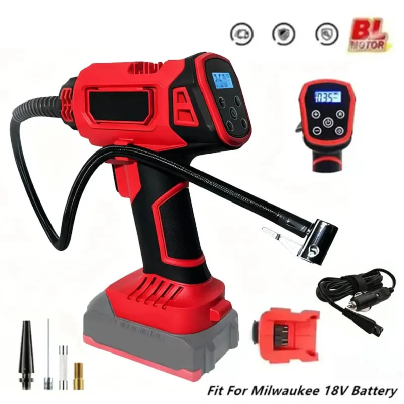 Fit für Milwaukee 18V Batterie Elektrische Luftpumpe Cordless Auto Reifen Automatische Inflator Handheld Luft Kompressor Power Tools
