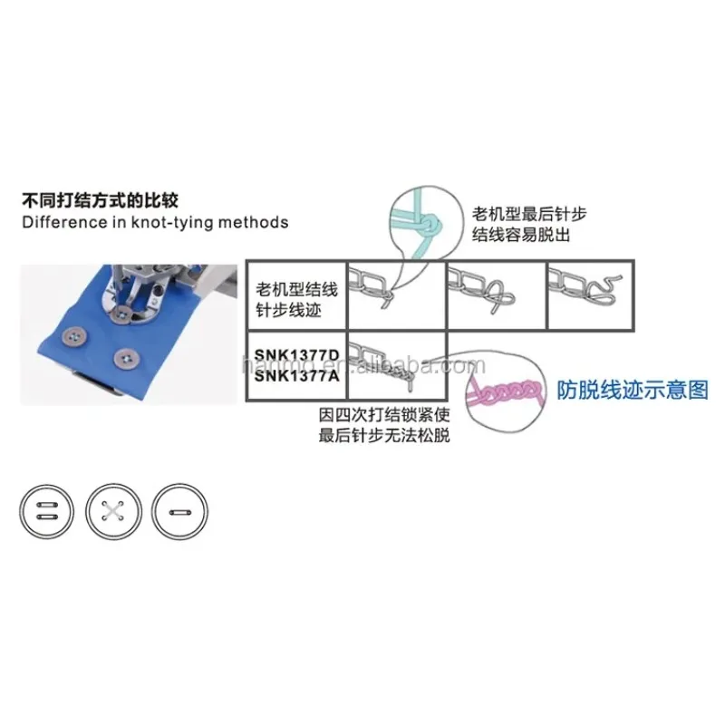 MC 1377D Single-thread Chainstitch Button Sewing Machine