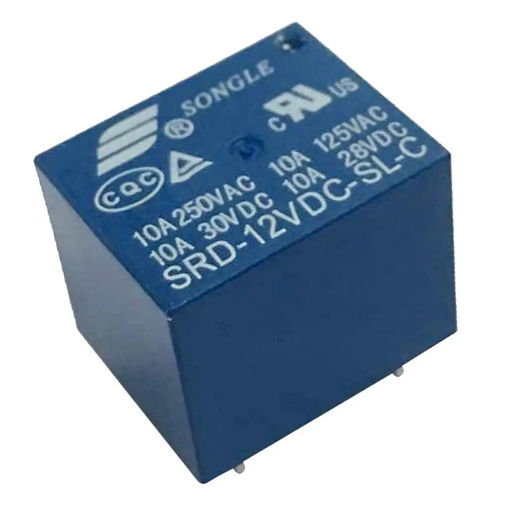 12V Power Relay SPDT 5 Pin Songle SRD 12VDC SL C Compact Sealed PCB Relay for Industrial Control