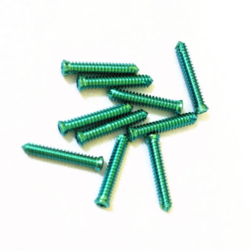 

10Pcs Alps 2.4x16mm Titanium Alloy Locking Self-Tapping Screw Animal Pet Titanium Lock Pin Orthopedic Fracture Veterinary