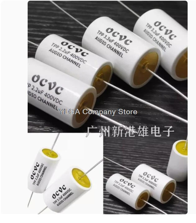 Non-inductive axial electrodeless capacitor polypropylene audio tweeter 1.5/2.2/2.7/3.3/3.9/4.7UF400V       5PCS