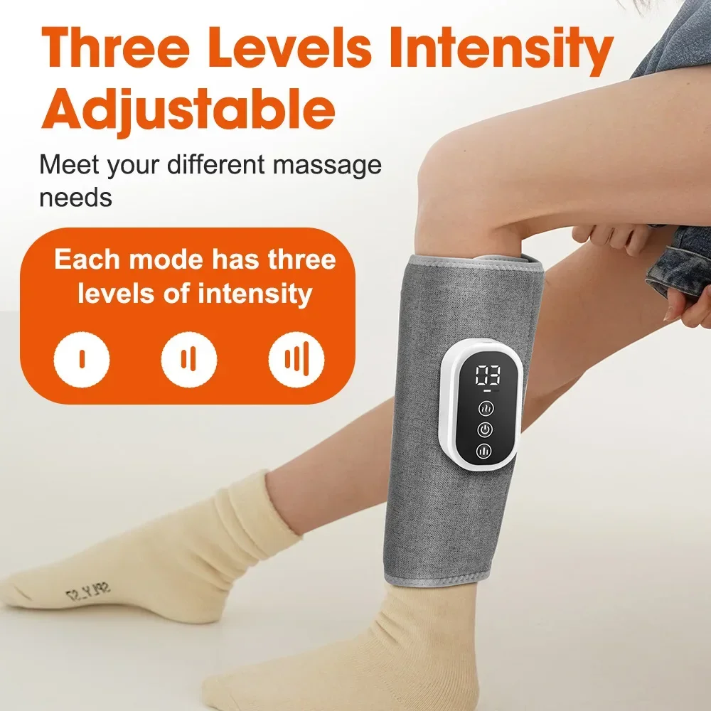 

Air Pressure Leg Massager 3 Heating Level Promotes Blood Circulation Kneading Squeezing Deep Relaxation Muscle With Hand Control
