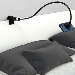 Gooseneck Phone Holder Phone Mount for Bed Desk Flexible Lazy Long Arm Mount Stand For iPhone 17 16 15 14 Series MagSafe Cases