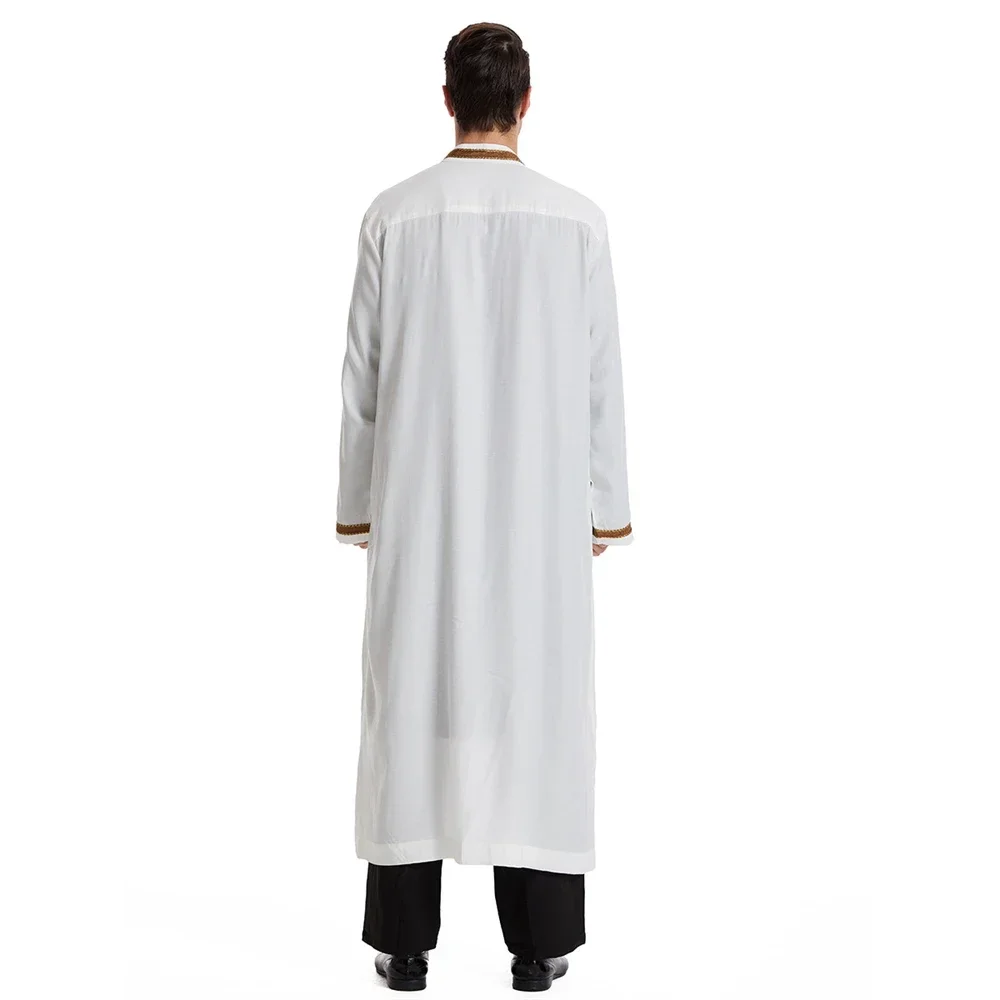 Dubai Saudi Moslim Mannen Open Abaya Kimono Jurken Turkije Eid Ramadan Islamitische Kaftan Arabische Lange Gewaad Caftan Jubba Thobe Kleding