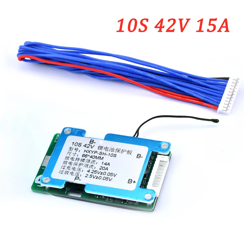 

BMS 10S 42V 15A lithium battery protection board with equalization and built-in temperature control HXYP-SH-10S