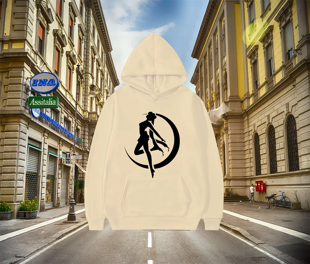

Men Cotton Hoody Autumn WinterSailor Moon Sweatshirt Casual Sweatshirt Oversize Hoodie Women Men Clothing Hoodie Streetwear
