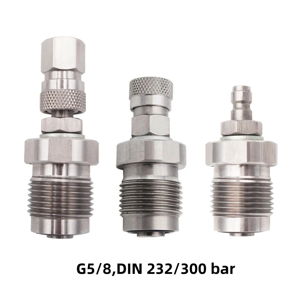 Adaptateur de raccord à déconnexion rapide mâle DIN232 et 300Bar 5/8BSP à M10/8mm, chargeur d'air, remplissage de charge