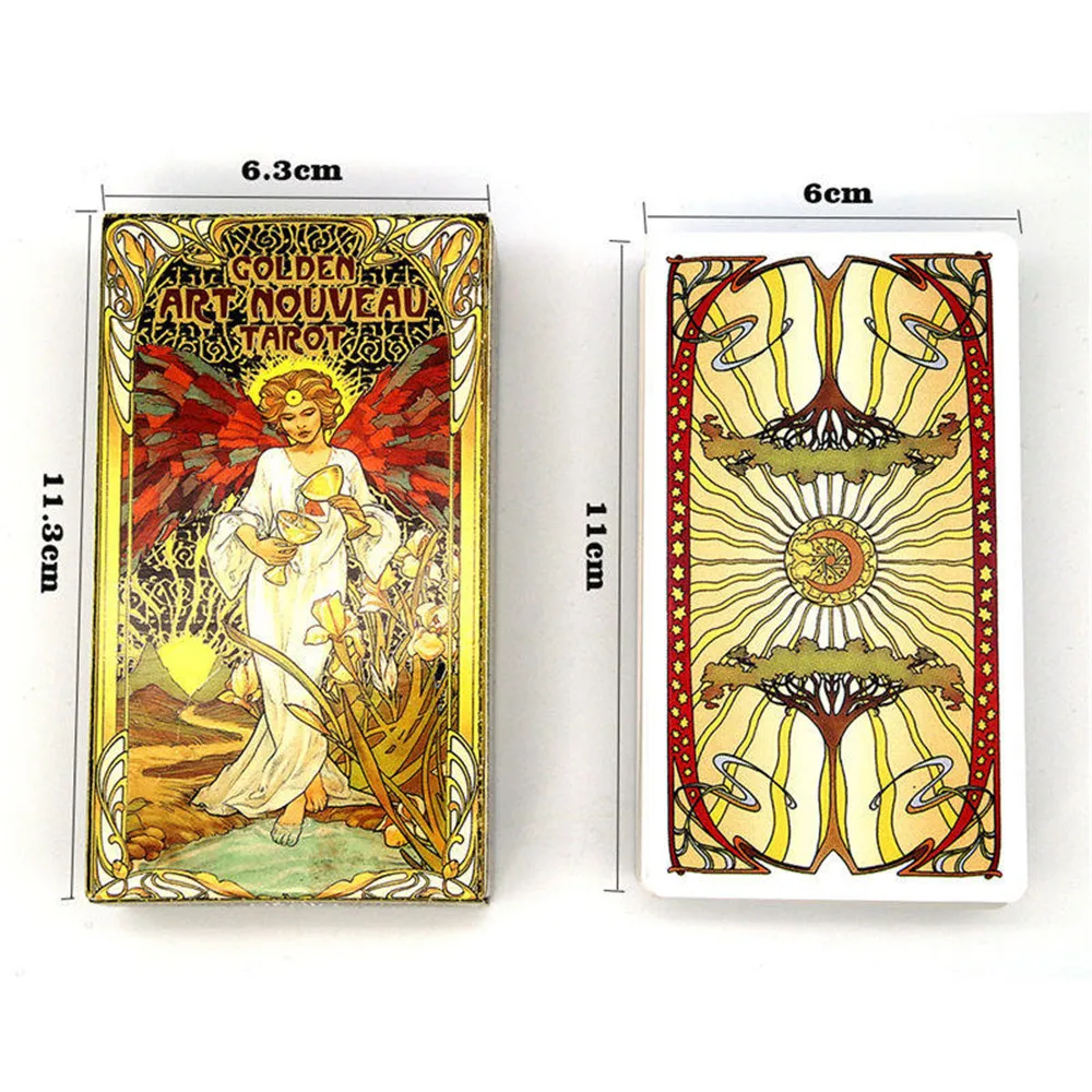 Golden Art Nouveau Tarot CARDS Deck BOARD GAMES