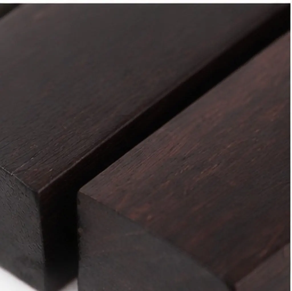 1Pair Paper Weight Paperweight Ruler For Art Student Wood Flat Rustic Rosewood Painting Writing Practice