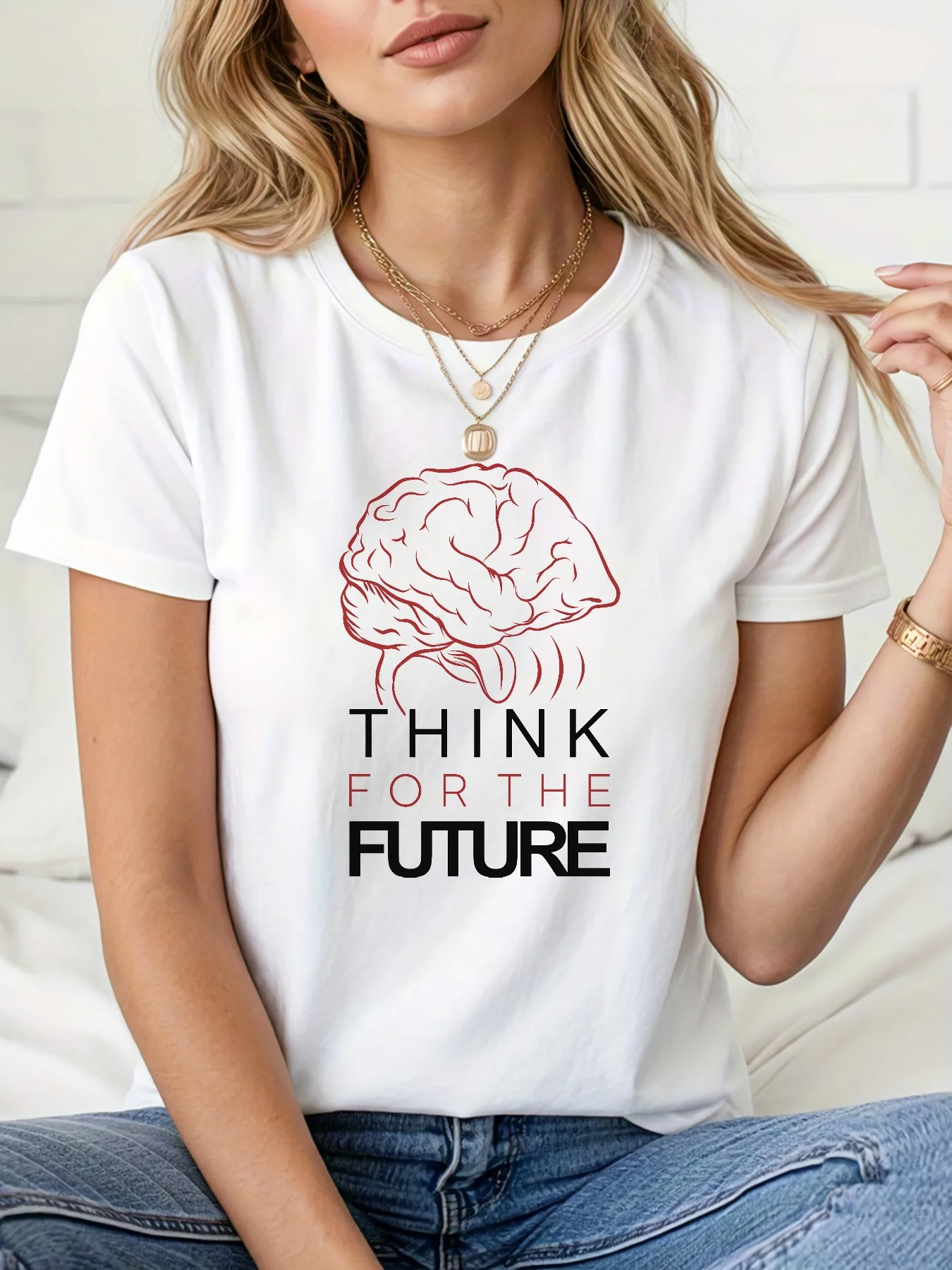 

relaxing printed cottonradult women Warm Casual Streetwear short sleeves T-shirt,Comfortable pure round-neck top printed t shirt