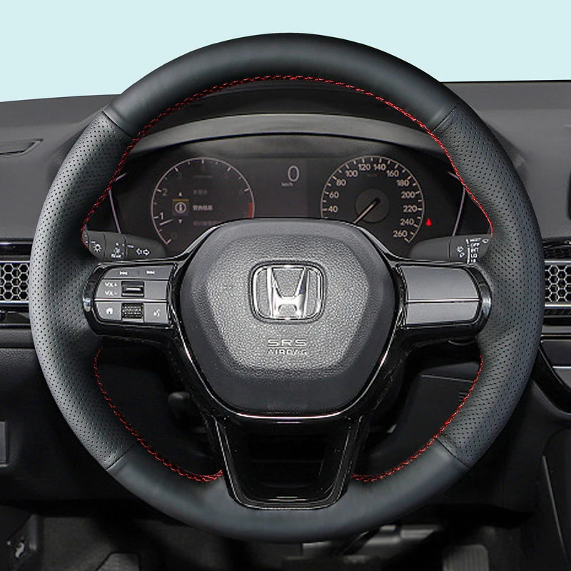 Hand Sewing Leather Car Steering Wheel Cover for Honda Civic Accord 2023-2025 CRV CR-V HRV ZRV 2023-2026 Breeze 2025 Pilot 2023