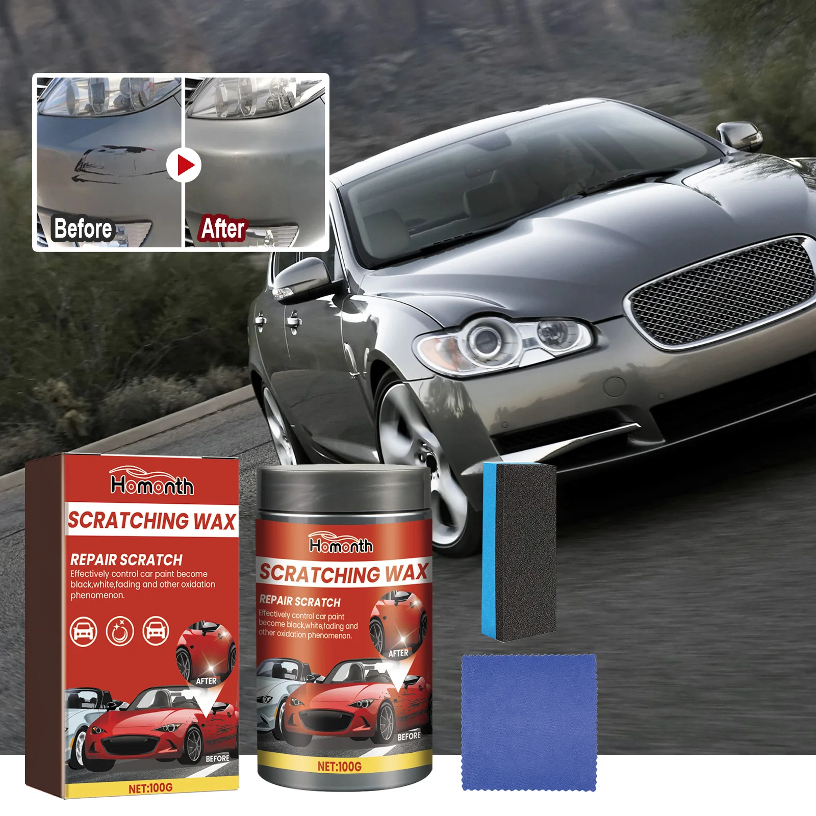 Popular Scratching Wax Repair & Moisturize Car Paint Improve Gloss Sustainable Scratch Remover Effective Car Scratch Removal Kit