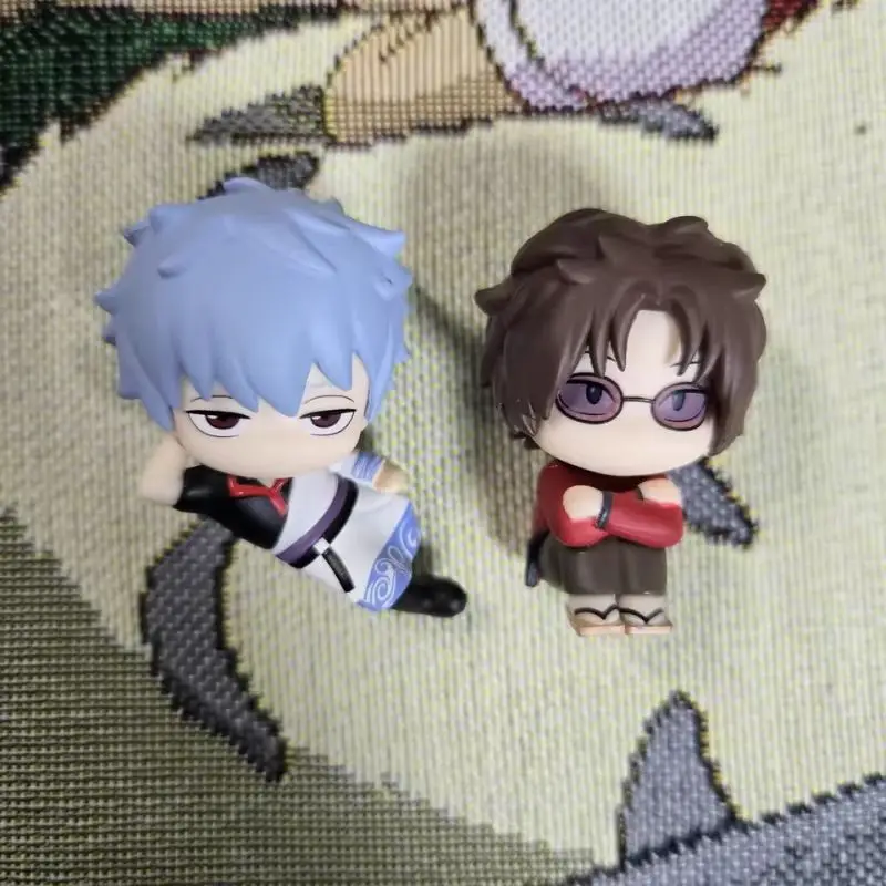 Figurki akcji Bandai Gintama Model Sakata Gintoki Hijikata Toushirou Okita Sougo Gashapon Sitting Series02 Oryginalne, dostępne od ręki
