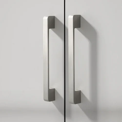 Imagen 2 del producto Herrajes para armarios y cajones de cocina, tiradores dorados cepillados, tiradores para armarios y cajones