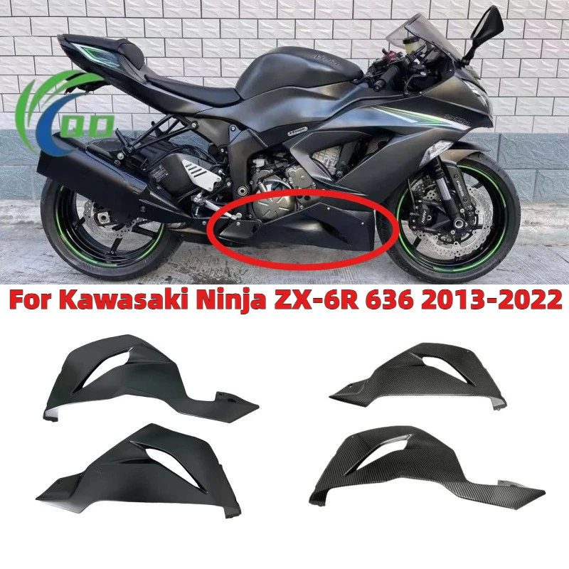 

Lower Engine Fairing Side Panels Exhaust Shield Plate Bottom Belly Cover Fit For Kawasaki Ninja ZX-6R 636 ZX6R ZX 6R 2013-2022