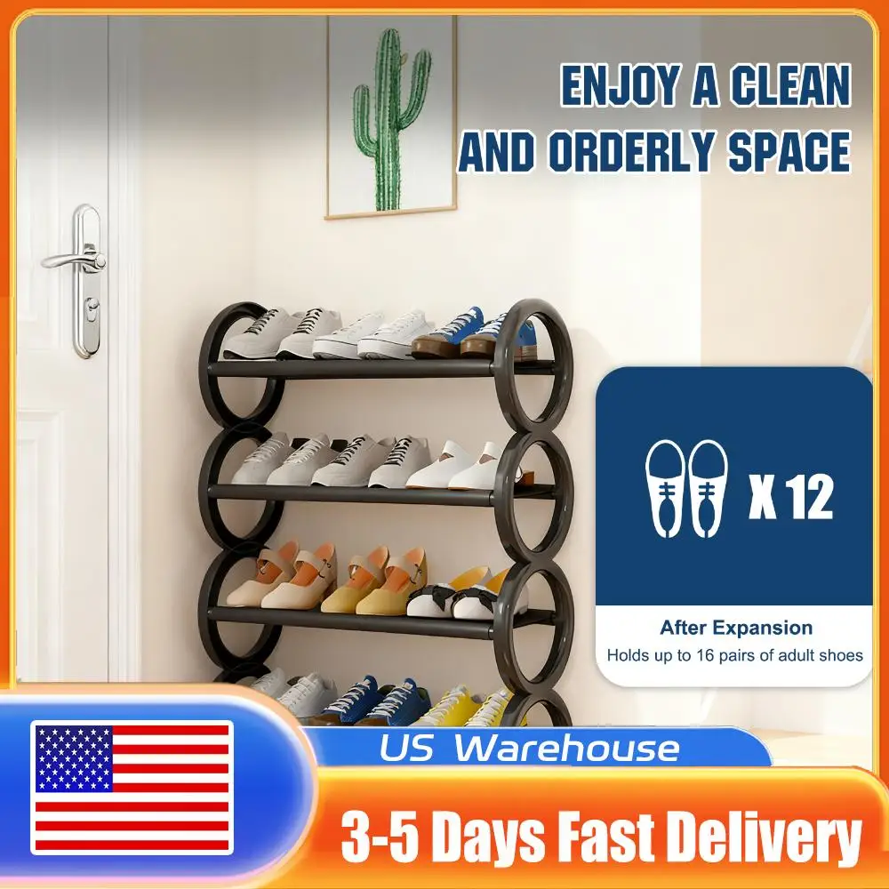 

4-уровневый регулируемый органайзер для обуви, пылезащитный, креативный, прикроватный столик, мебель для организации пространства в гостиной, для гардеробной, прихожей, передней двери